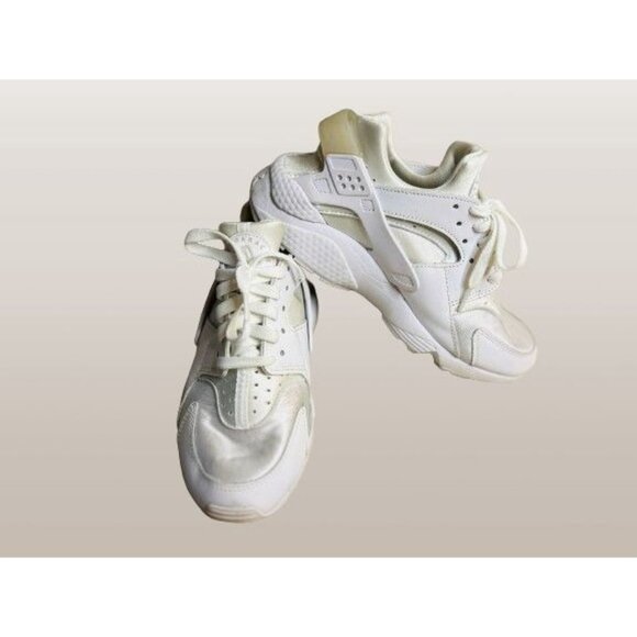 Nike Huarache Sneakers Air Running Shoes White  Size 8.5 - Picture 2 of 8